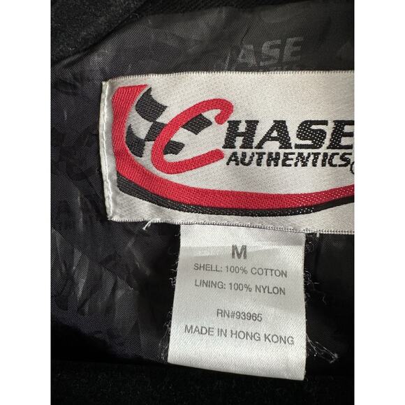 Vintage NASCAR Chase Authentics Winston Cup Racing Jacket M Black Checkered - Picture 5 of 7